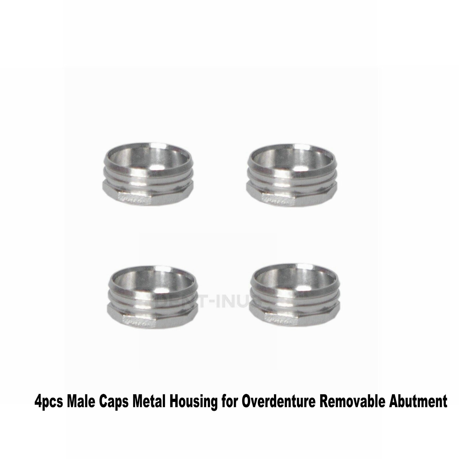 Overdenture Abutment Male Caps Inserts 1.2 lbs Blue Retentive & Metal Caps