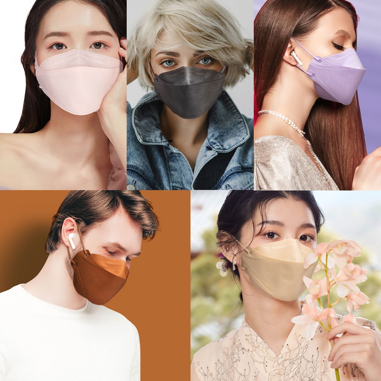-KF94 [Individually Wrapped] – Made in Korea, 3D Multicolor Packs, Protective…