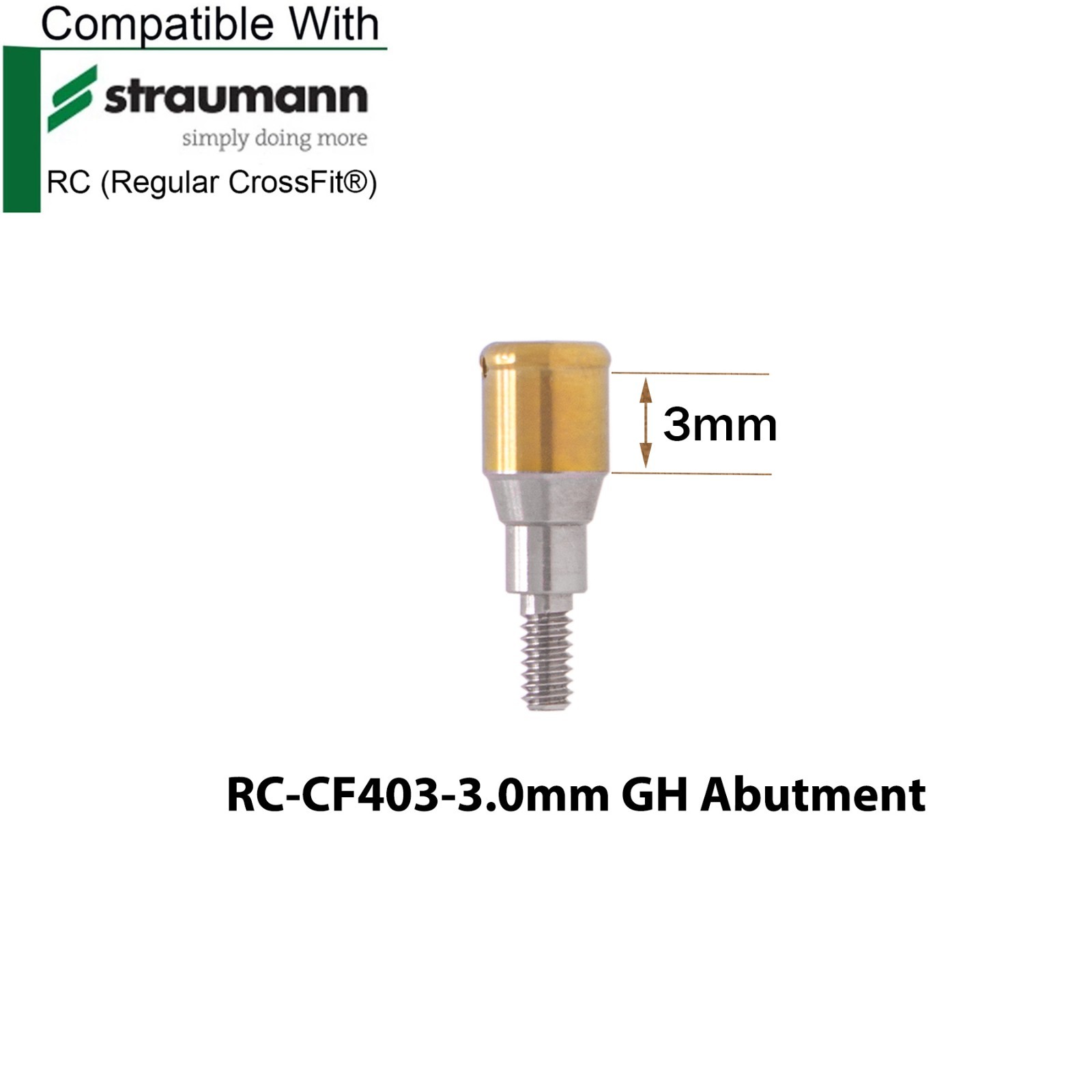Dental Locator Abutment Compatible STRAUMANN Bone Level NC/RC & Male Caps Kit