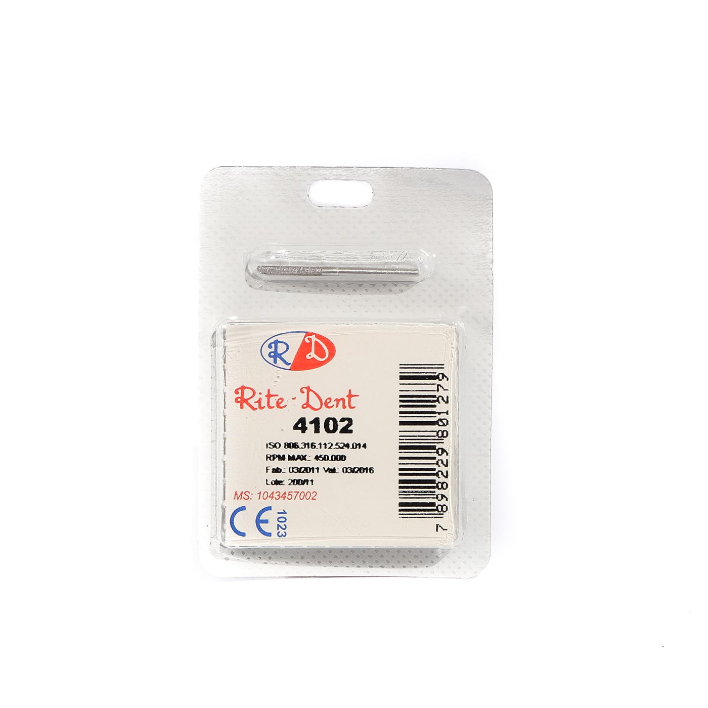 Dental Diamond Burs FG High Speed Flat End Cylinder #4102 Standard Grit 10/box