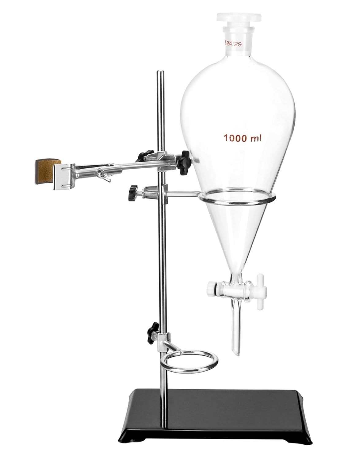 Complete Laboratory Titration Setup: 1000ml Funnel and Heavy Duty Support Rackt*