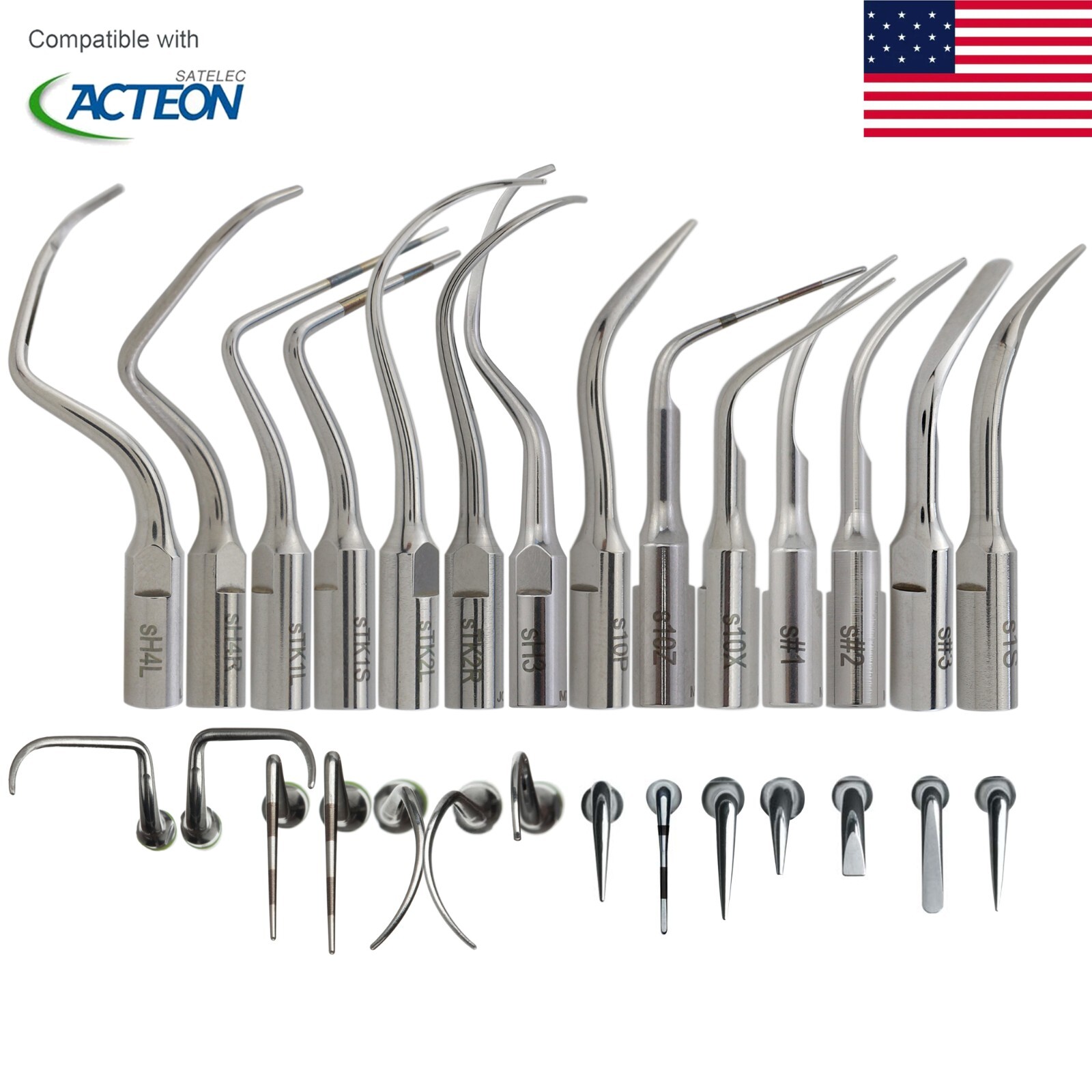 ACTEON Satelec Tips Dental Ultrasonic Piezo Scaler Tip Prophy Scaling #1 1S 10Z