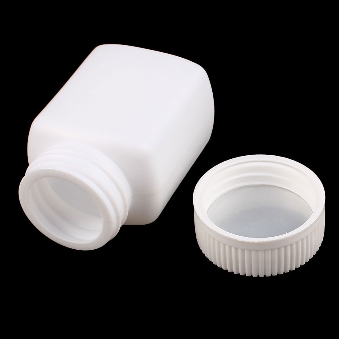 3PC 90ml Plastic Bottle Product Square Bottle White Lid