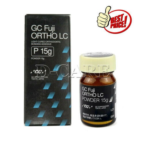 Gc Fuji Ortho LC Light-Cure Bonding Glass Ionomer Cement Powder 15g Liquid 8g