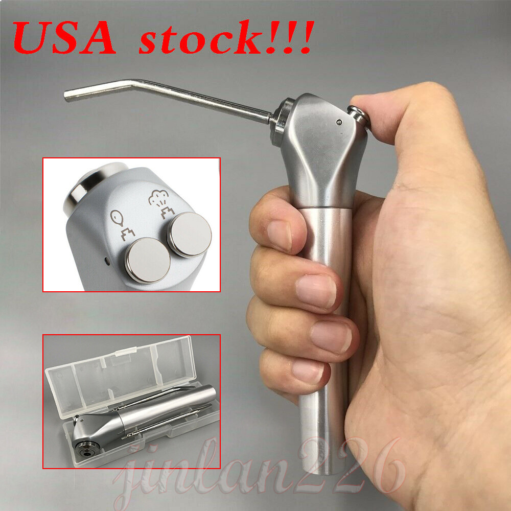 Dental 3 Way Air Water Syringe Triple Spray Handpiece with 2 Nozzles Tips Tubes