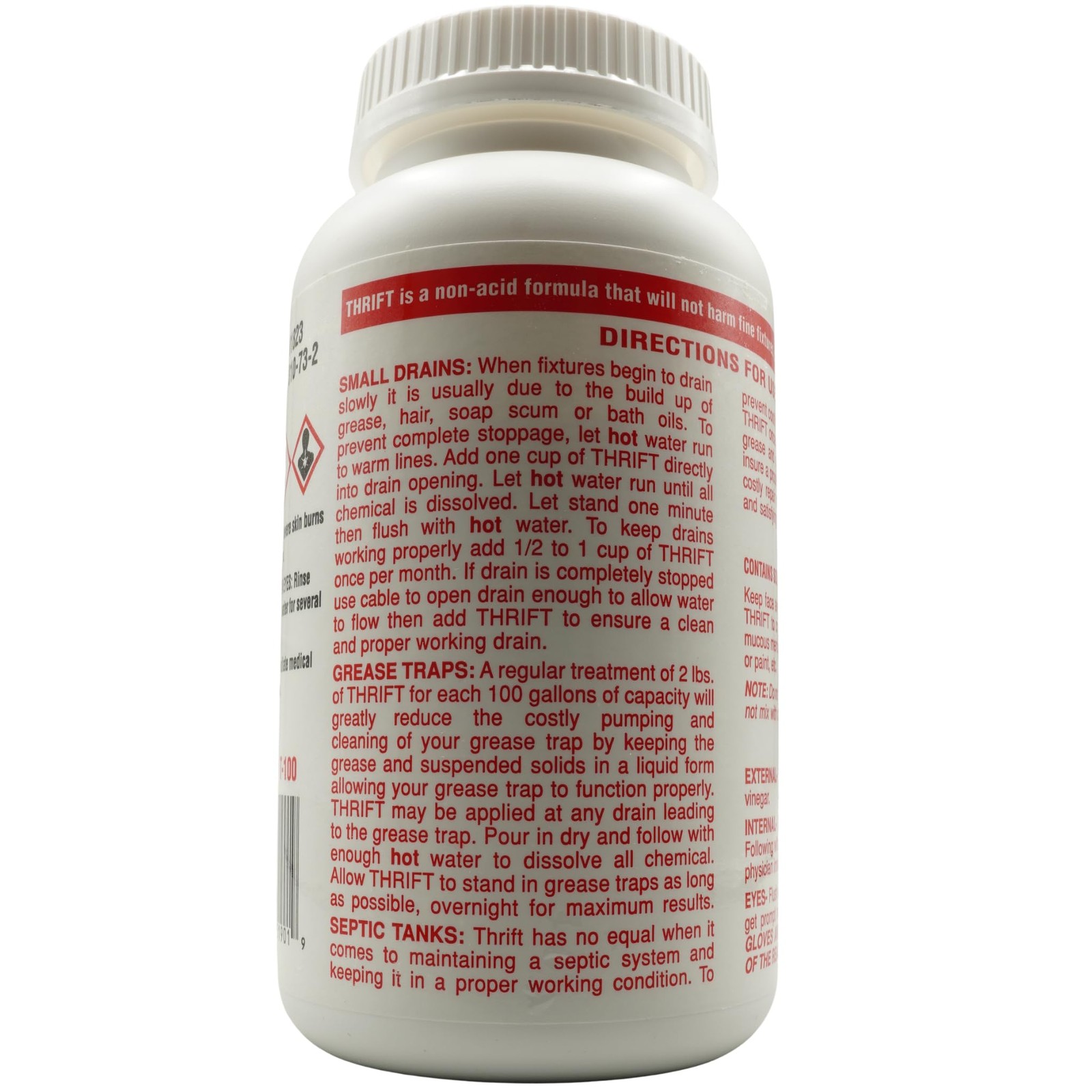 Thrift T-100 Alkaline Based 1-Pound Granular Drain 1 Pound (Pack of 1), Red