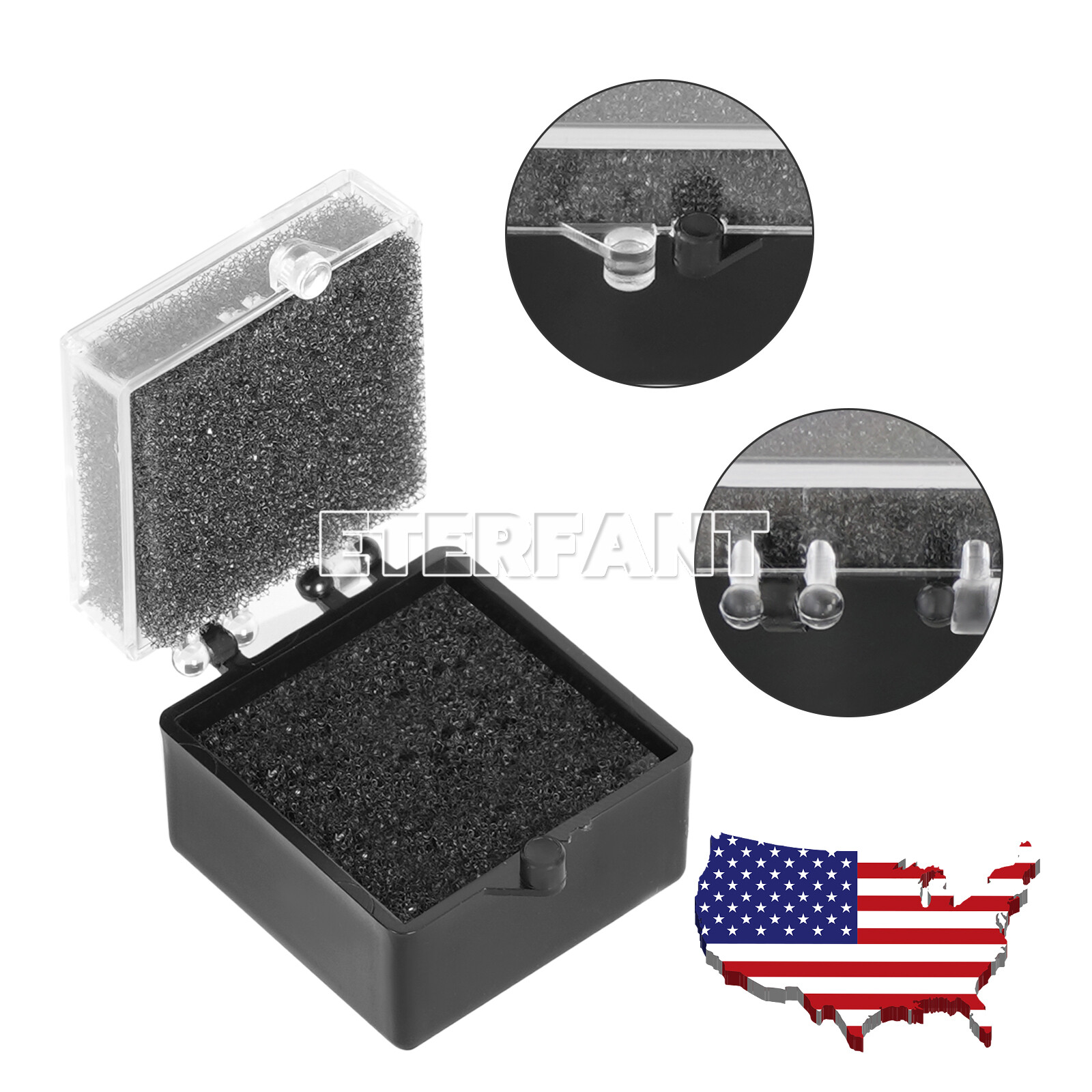1000Pcs/Pk Dental Lab Jewelry Coin Crown Boxes 1×1 Clear Top with Sponge Fillers