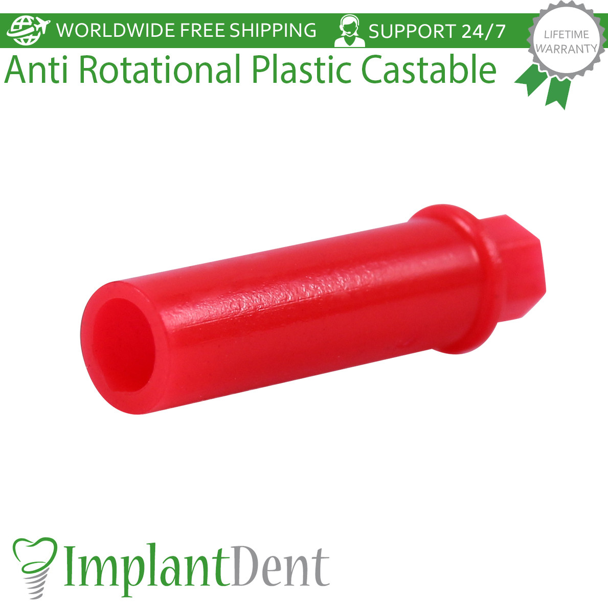 5x Anti Rotational Plastic Castable Abutment With Internal Hex Dental