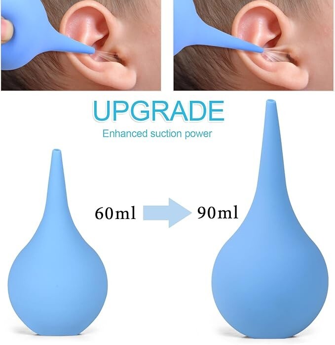Paquete de 2 jeringas para oídos de 3 oz/90 ml, jeringa de pera manual. neuvo.
