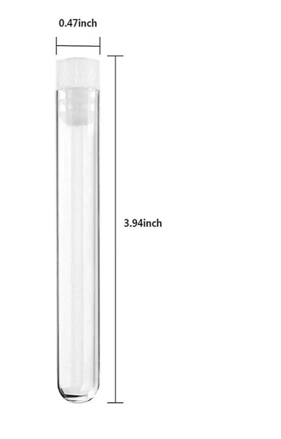 300 Pcs Test Tubes 8 ml Clear Plastic Test Tubes with Caps 8ML Small 3.94″ Seal