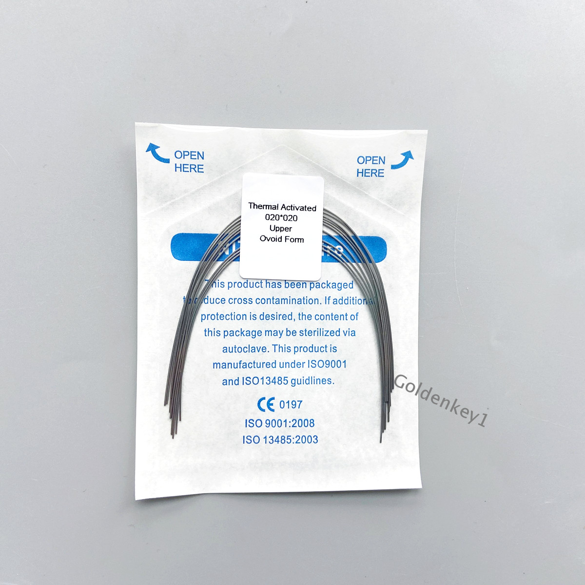 Dental Orthodontic Thermal Activated Wires Niti Ovoid Rectangle 20X20 Arch Wire
