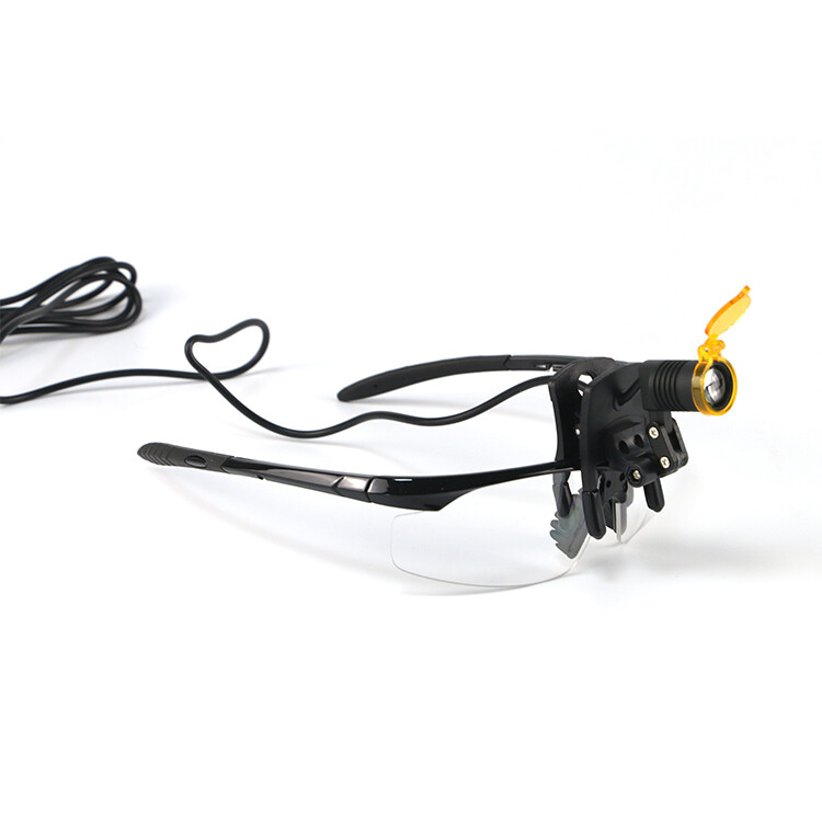 3W LED Dental Medical Head Light with Filter Clip-on Headlight Black + Bag