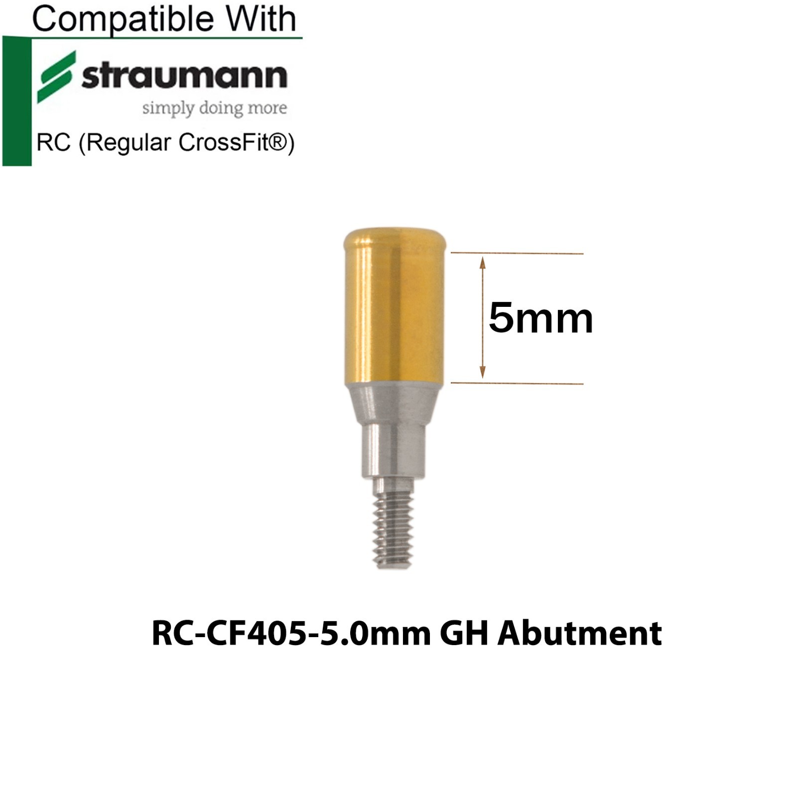 Dental Overdenture Locator Abutment 1-5.0mm GH Fits ITI Straumann NC/RC Implants