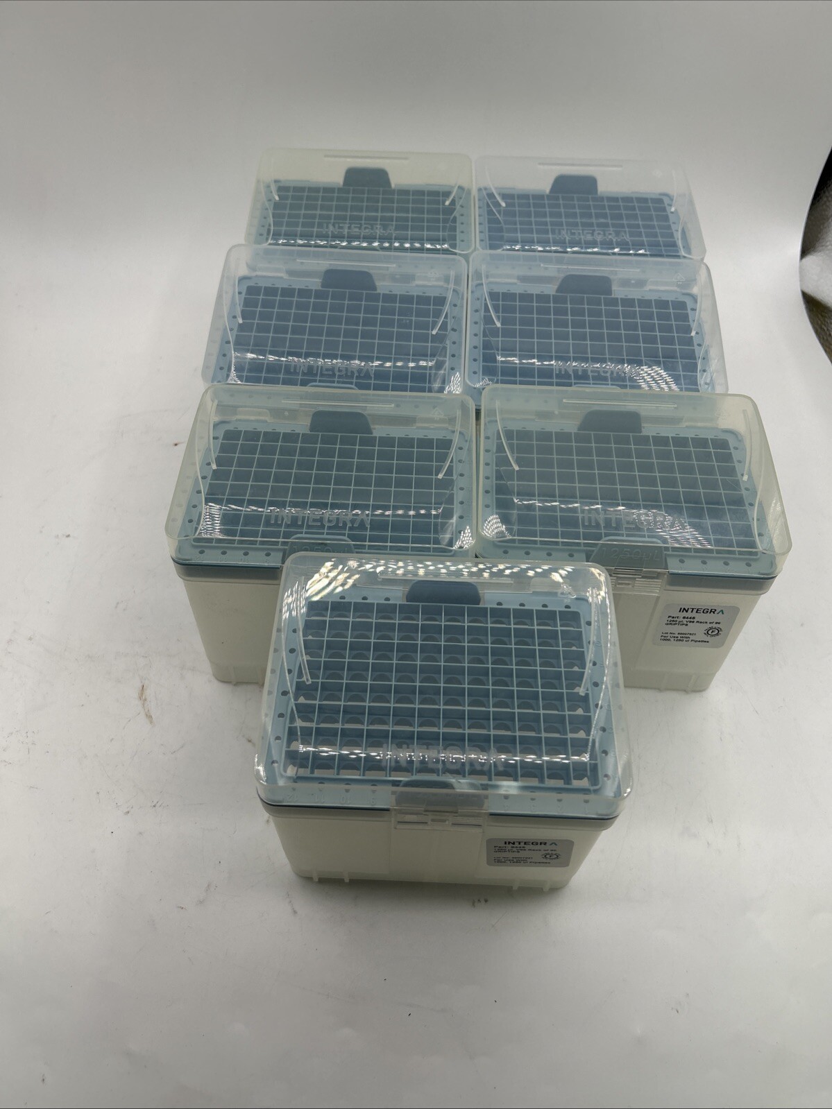 Lot Of 7 Integra Pipette Tips 1250 ul 6445 See Pics 30 Days Warranty