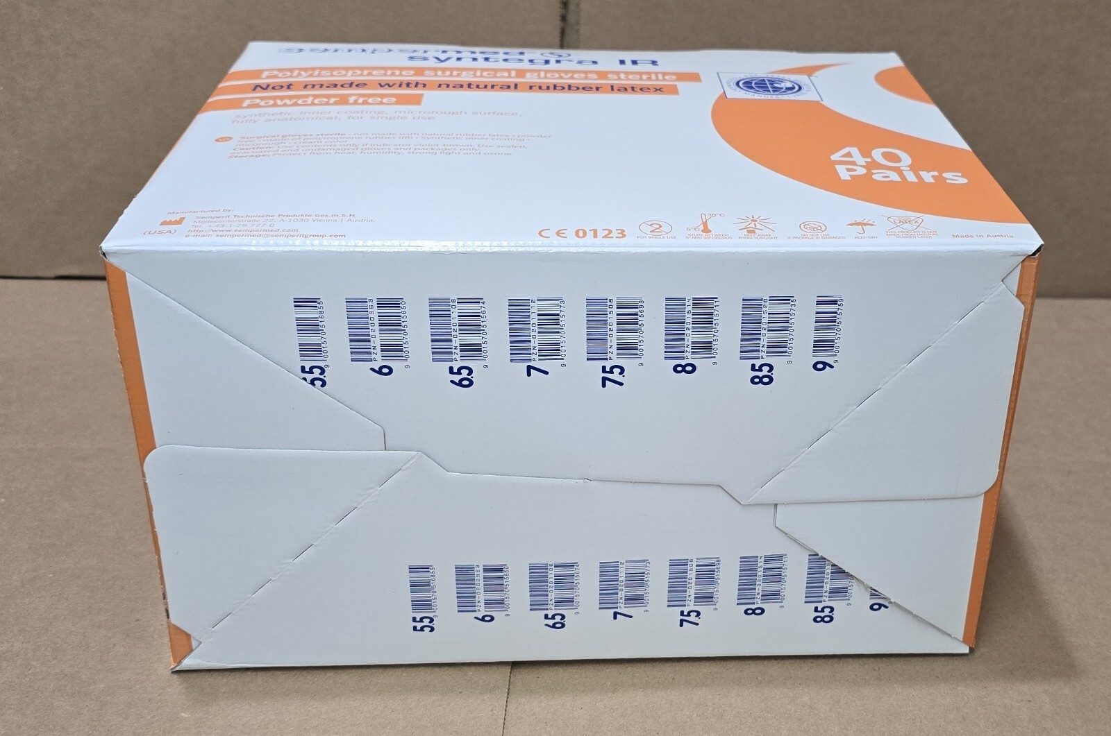 Sempermed Syntegra IR Polyisoprene Surgical Gloves Sterile Size 6 1/2, 40/pairs