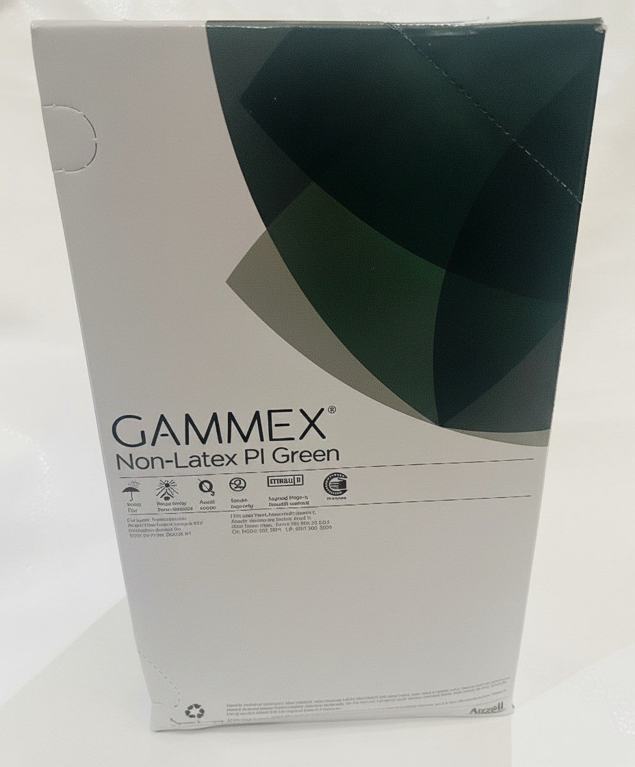 Ansell Gammex Non-Latex Pl Green Size 6.5 50-pairs Surgical Gloves