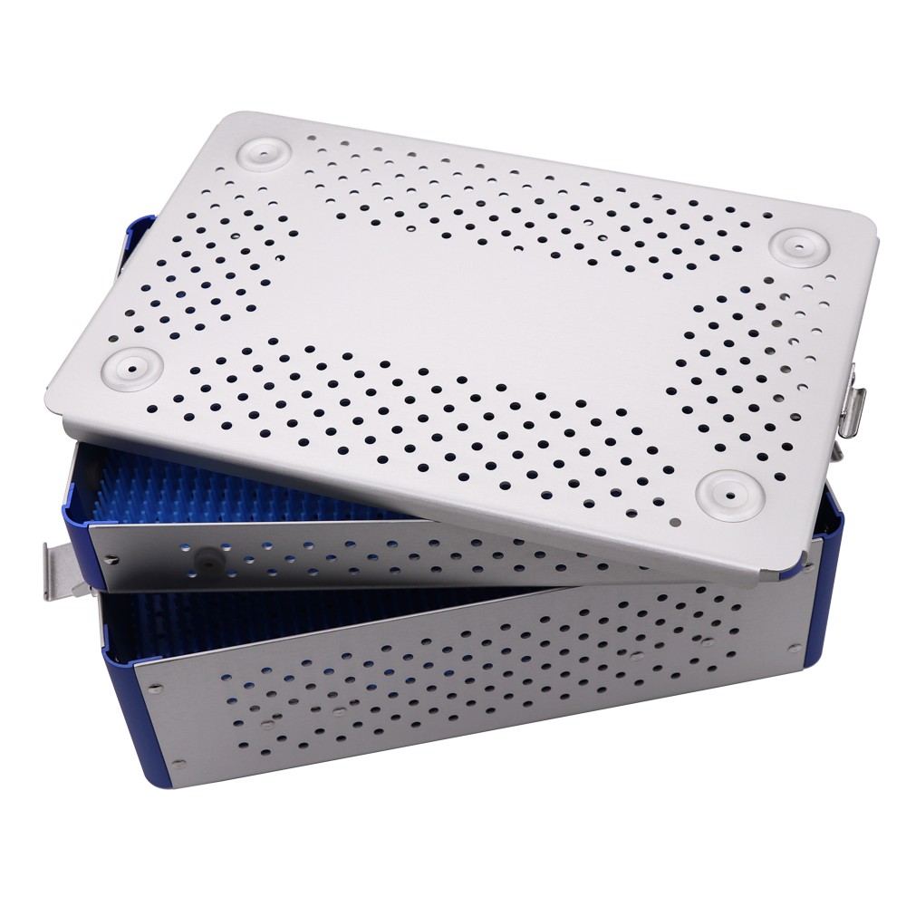 Autoclave Sterilization Tray Case Box with Silicone Pad for Surgical Instruments