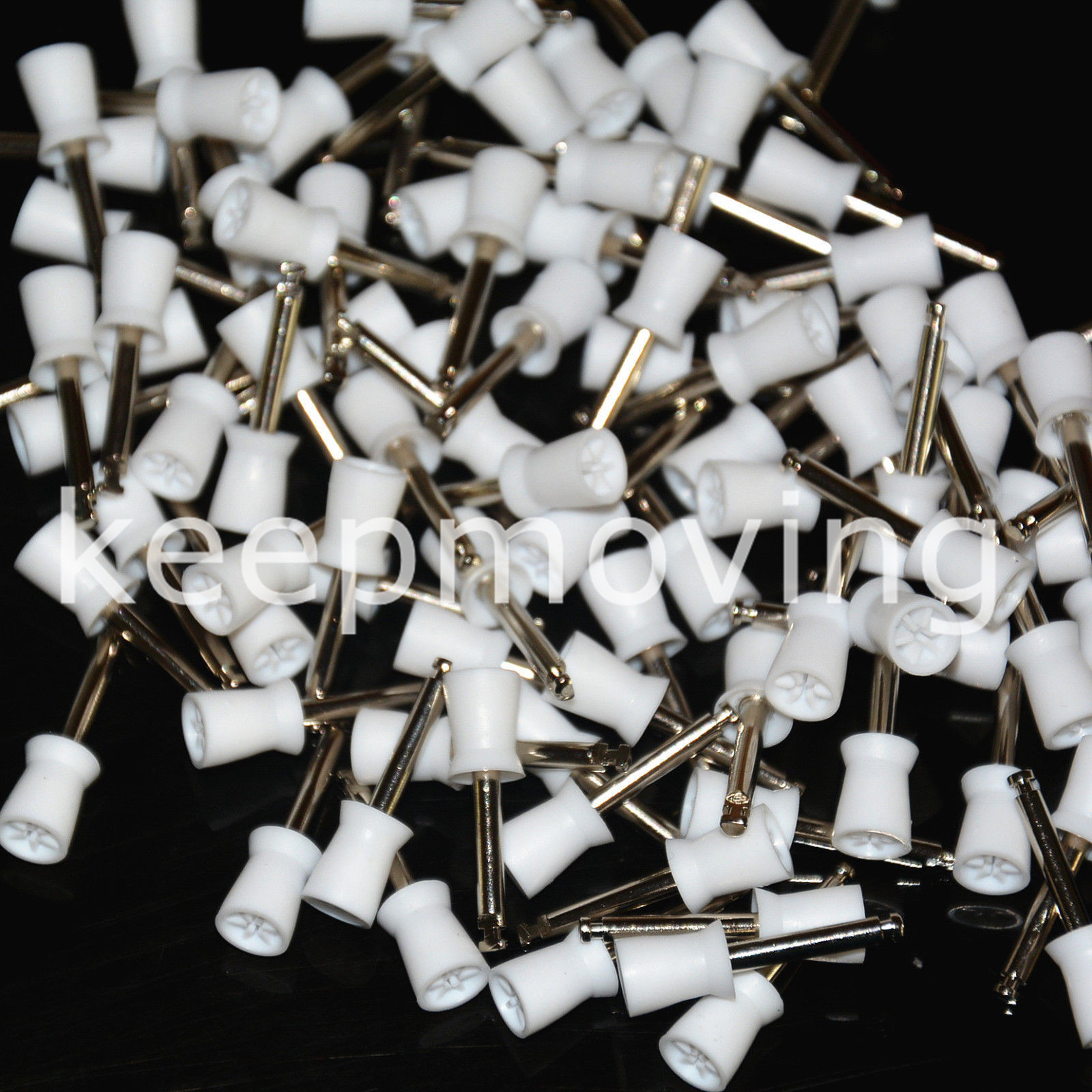 1 Pack Dental Polishing Cup Rubber Prophy Polish Latch Type 6 Webbed 100 Pcs