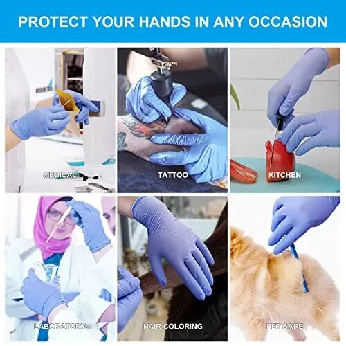 FINITEX Ice Blue Nitrile Gloves, Powder-free, Case of 1000 PCS (XL)