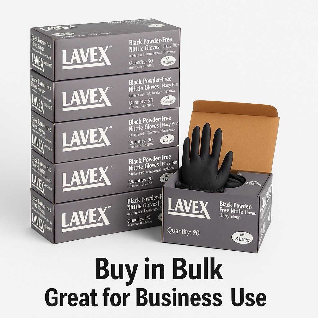 Lavex Pro 6 Mil Black Nitrile Gloves Small 100ct | Heavy-Duty Powder-Free