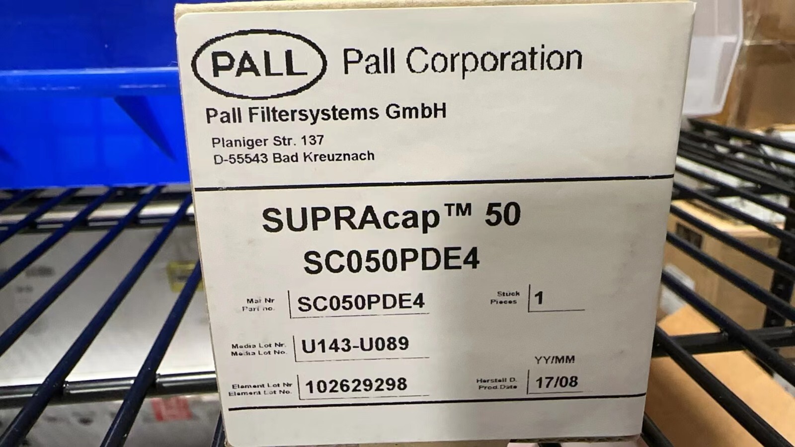 PALL SC050PDE4 Supracap 50 depth filter capsule