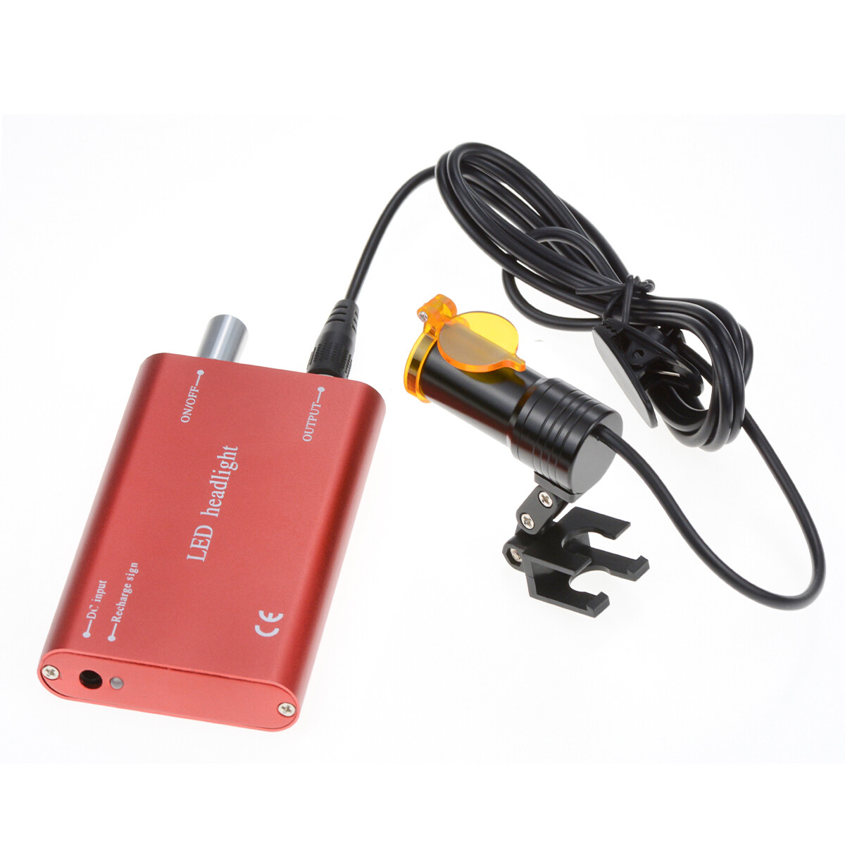 5W High Power Dental Normal Clip LED Headlight Lamp+Light Shield DY-007 Red US