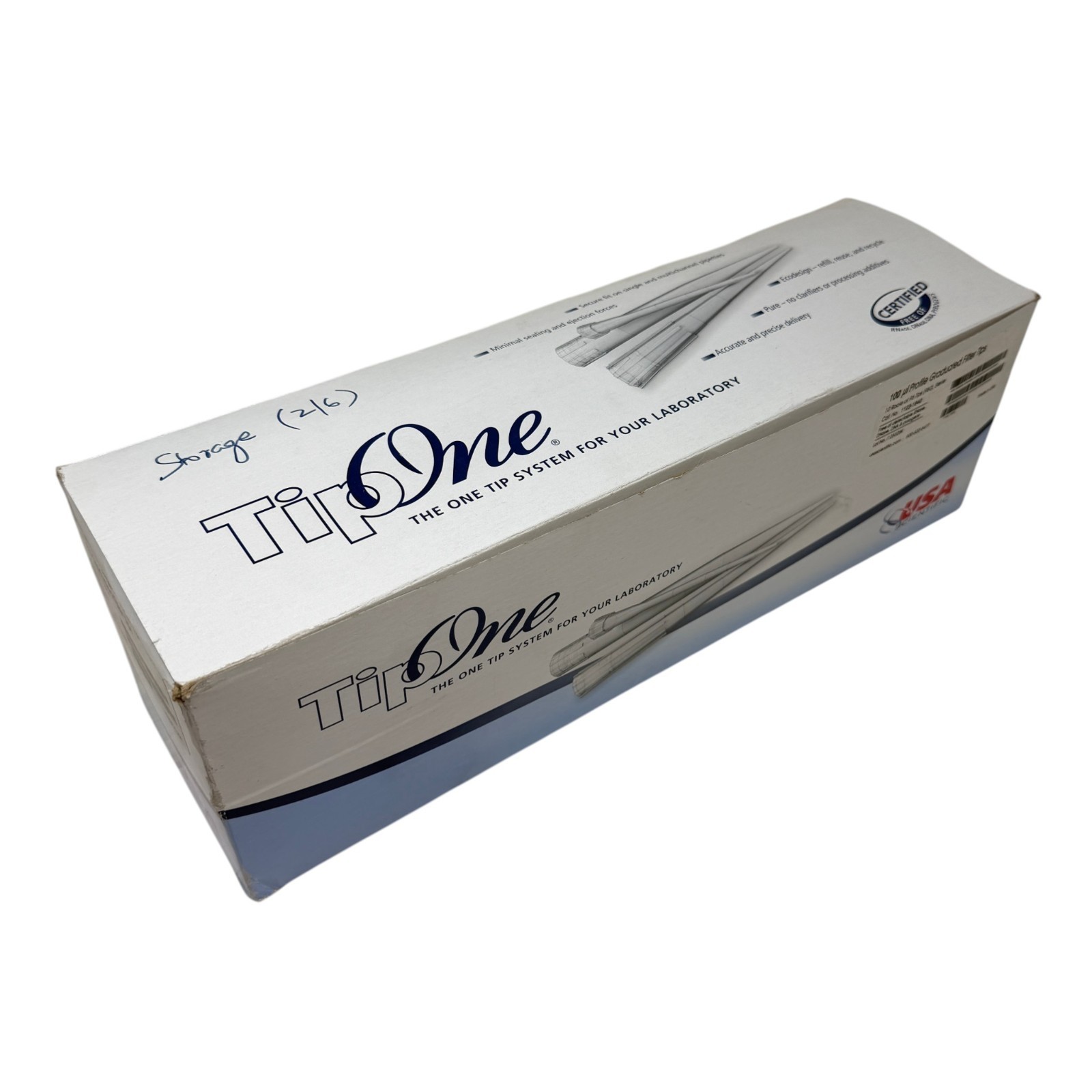 USA Scientific 1123-1840 TipOne 100uL Sterile Aerosol Filter Pipet Tips, 576 Pcs