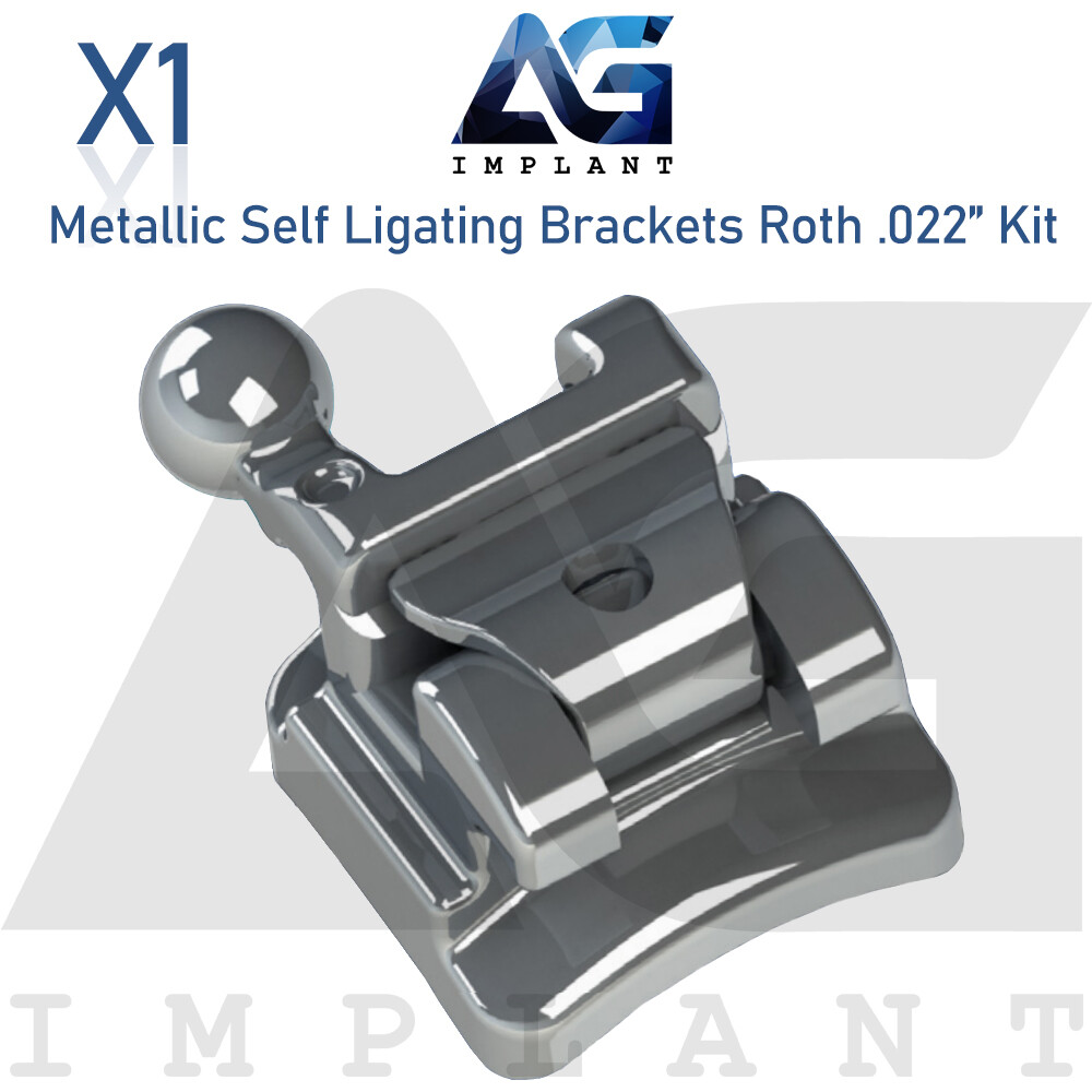Metallic Self Ligating Brackets Roth .022″ Slot Kit Braces Orthodontic Dental