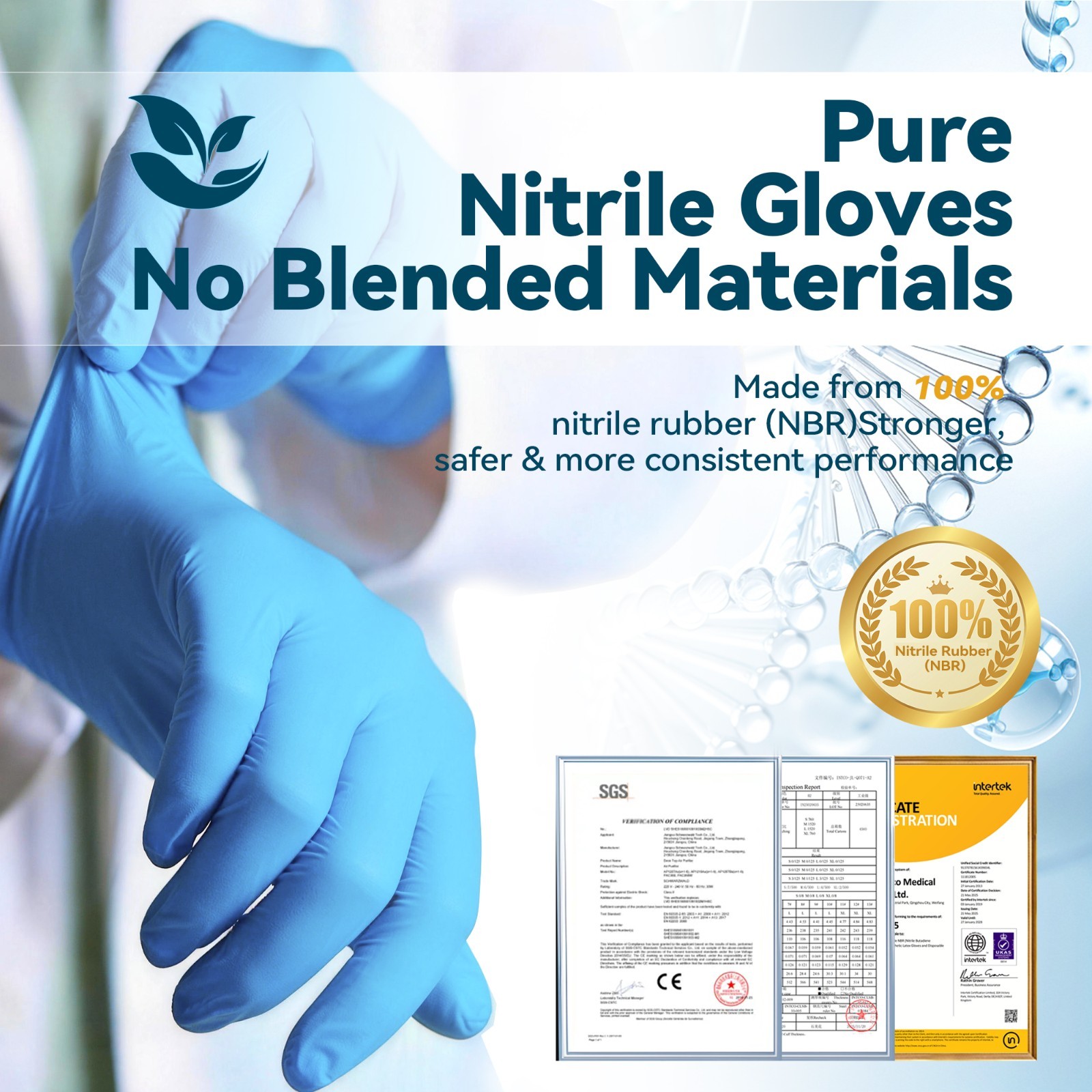 400PCS Disposable Nitrile Exam Gloves 4.5 mli Powder & Latex Free Cleaning Glove