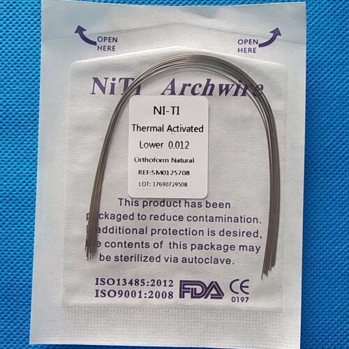 10Packs Dental Orthodontic Thermal Activated Niti Round Arch Wires Natural Form