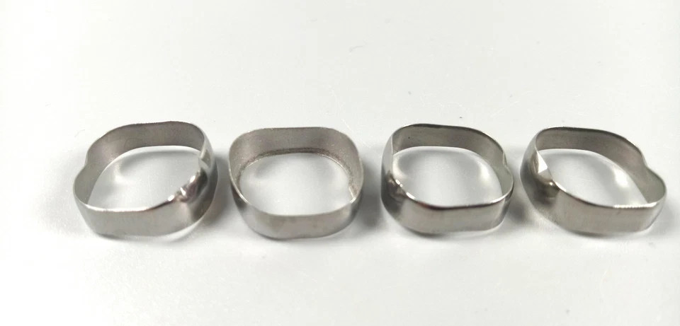 4Pcs/Pack Dental Orthodontic 1ST Molar Plain Bands Without Tube Roth 022 #29-44+