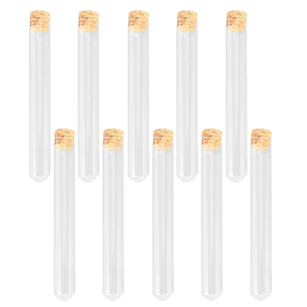 10-100x 15*150mm Glass Test Tubes With Cork Stopper Candy Party Wedding Storage