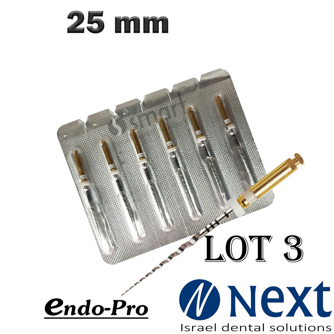 LOTx3 Dental NiTi Super File Universal ENDO-Pro S 2 canal rotary 25 mm tapered
