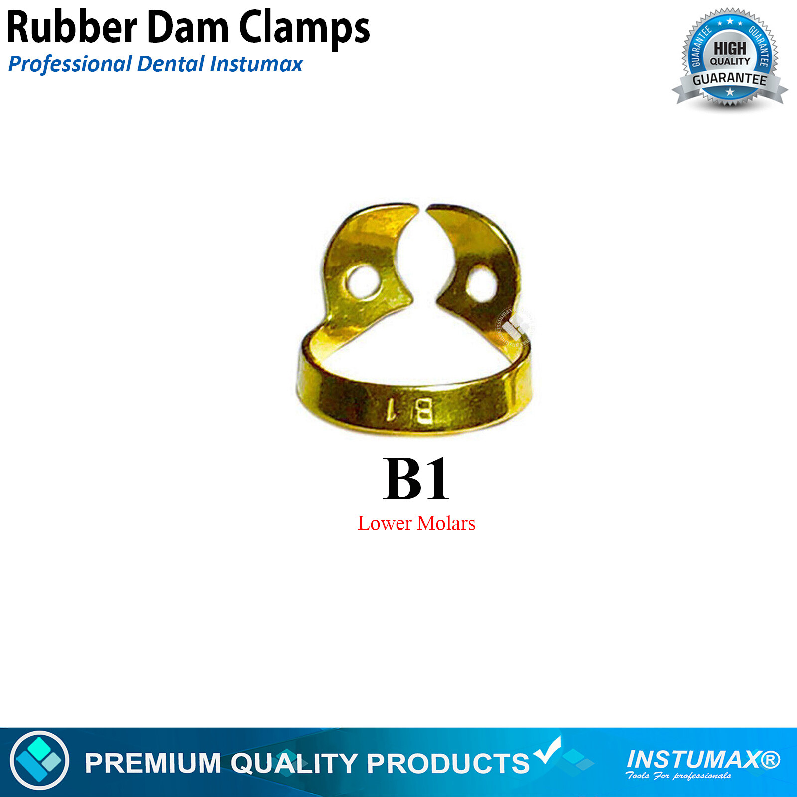 Dental Universal Bicuspids Premolar Brinker Tissue Clamps for Rubber Dam Use