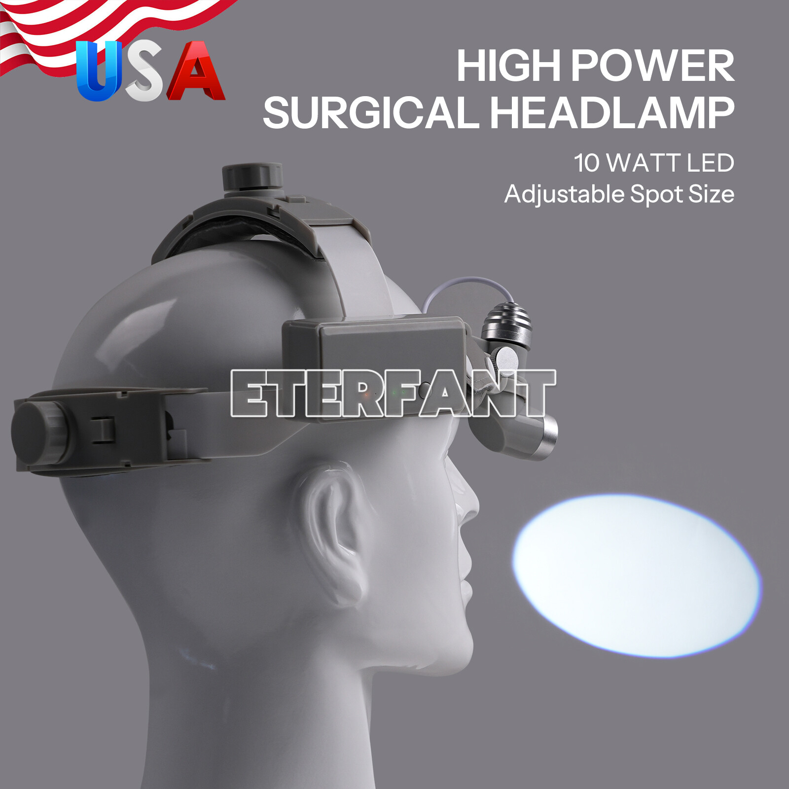10W LED Dental Medical Headband Head Light Good Light Spot ENT Specific Headlamp