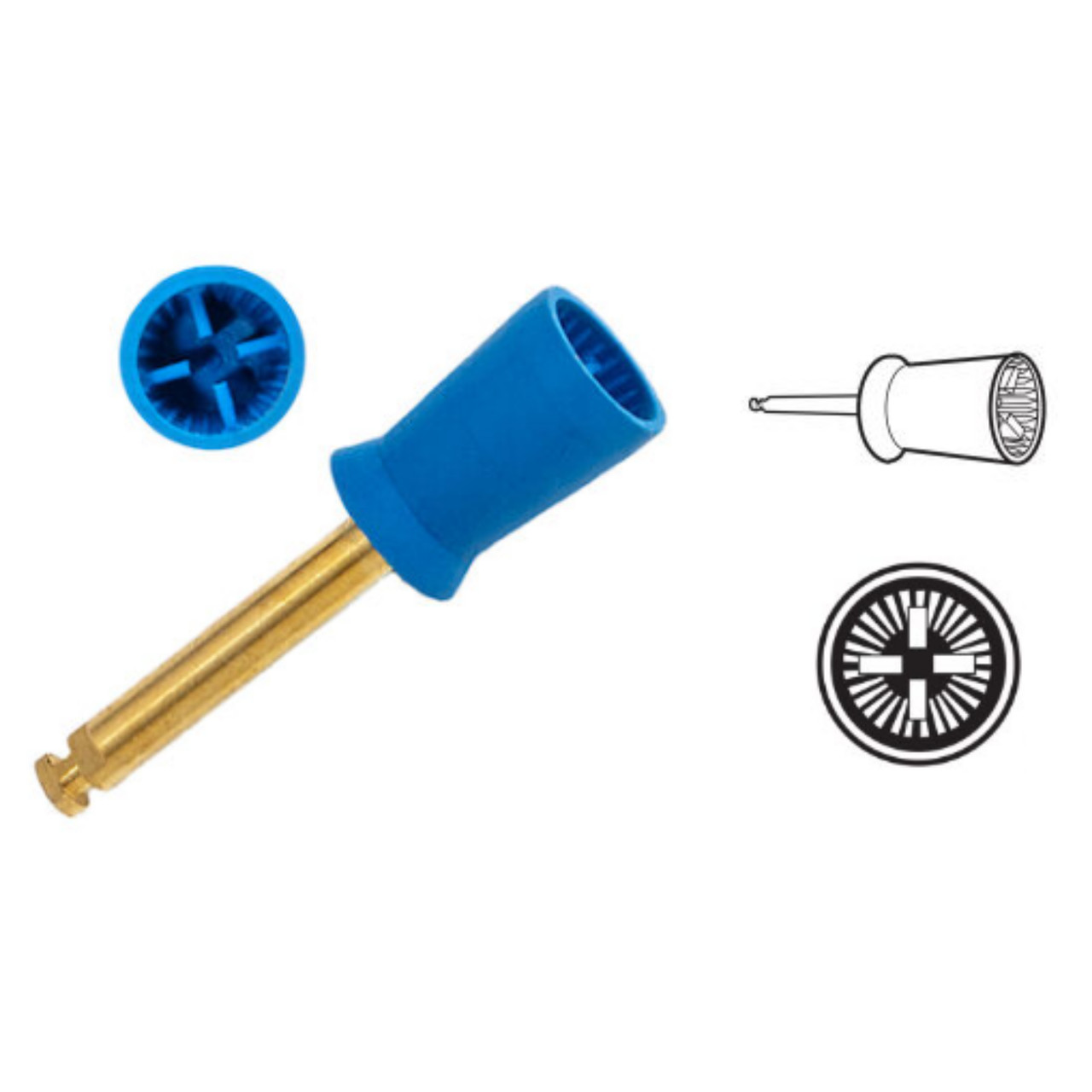 AllPro Prophy Cup Latch Ribbed & Webbed Soft Royal Blue , 1000/Pack