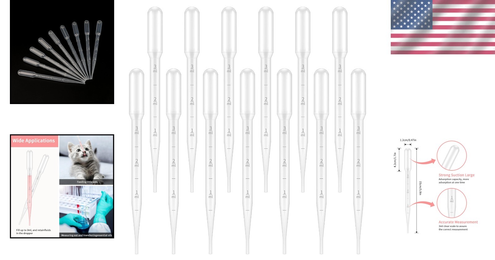 Versatile 100PCS 3ml Disposable Pipettes – Ideal for Kids’ Experiments & Crafts