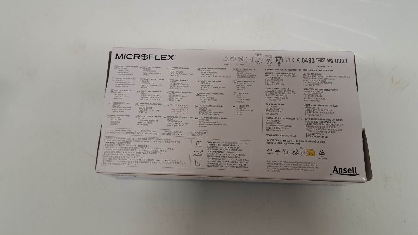 Microflex 92-134-XL Case of 900 Ansell Thin Versatile Nitrile Glove X-Large