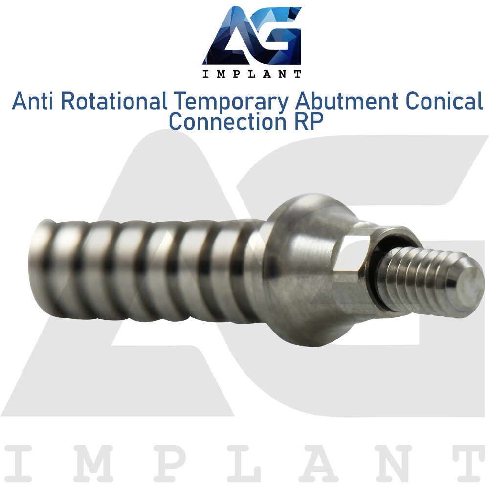 Titanium Temporary Dental Prosthetic With Hex RP Conical Connection Dentistry