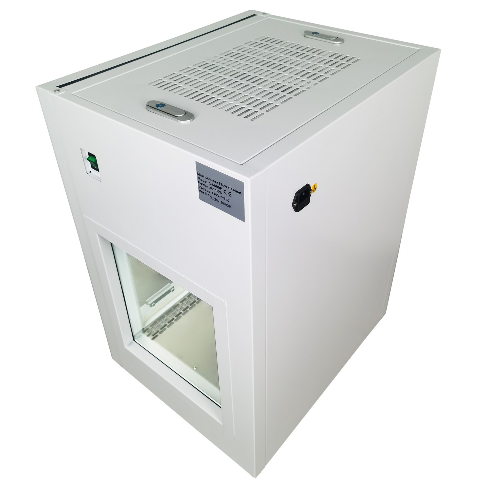 110V Mini Lab Purification Workbench Desktop Type Lab Fume Hood Fume Cupboard