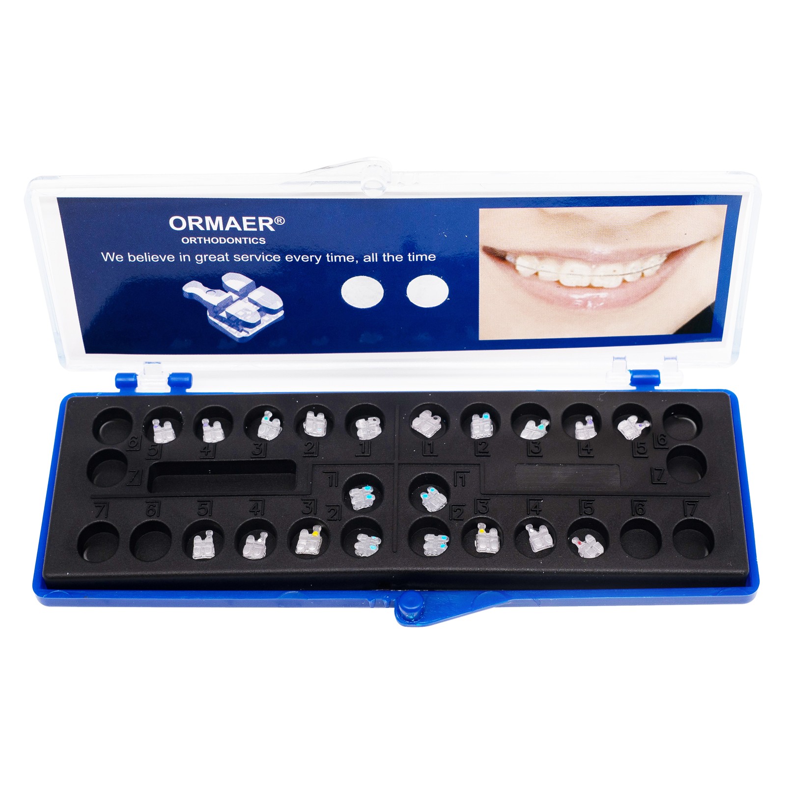 Dental Ceramic Brackets Orthodontic Mini Clear Braces MBT/ROTH 022 345 Hooks