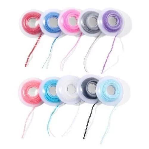 10Rolls Dental Orthodontic Elastic Power Chain Rubber Bands Ligature Chain Long