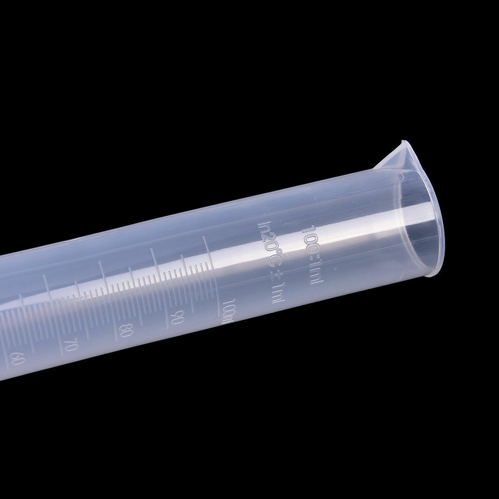 Plastic Measuring Cylinder Lab Accessory Test Graduated Tube 10/25/50/100/250ML