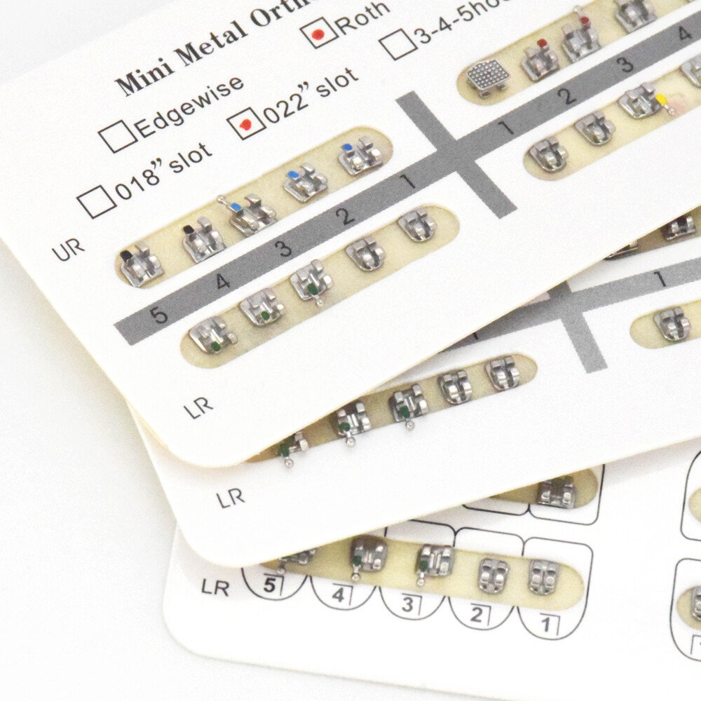 20 Pcs/Pack Dental Monoblock MIM Orthodontic Metal Brackets Braces Mesh Base
