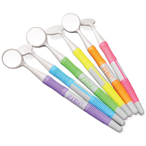 Crystal HD Mouth Mirror – #4 with Soft Grip, Vibrant Assorted Colors 12/Pk. 40%