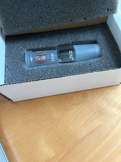 Aldrich reducing adapter, female 24/40, male 29/32, new, open box