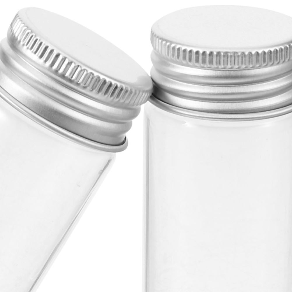 24Pcs Reusable Glass Test Tubes with Caps Clear Transparent Vials for Home Use