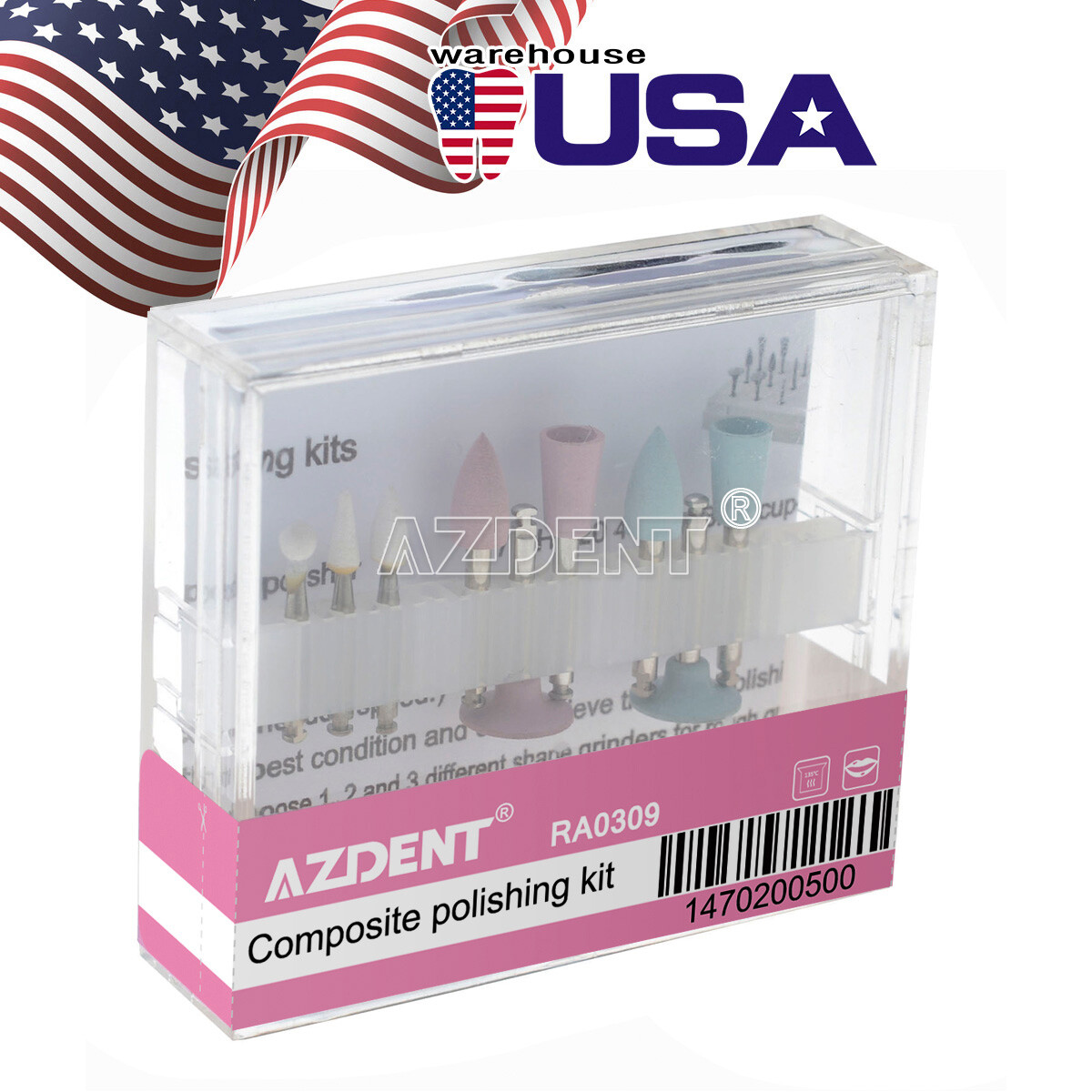 Dental Composite Polishing Bur RA HP Kit For Contra Angle Low Speed Handpiece