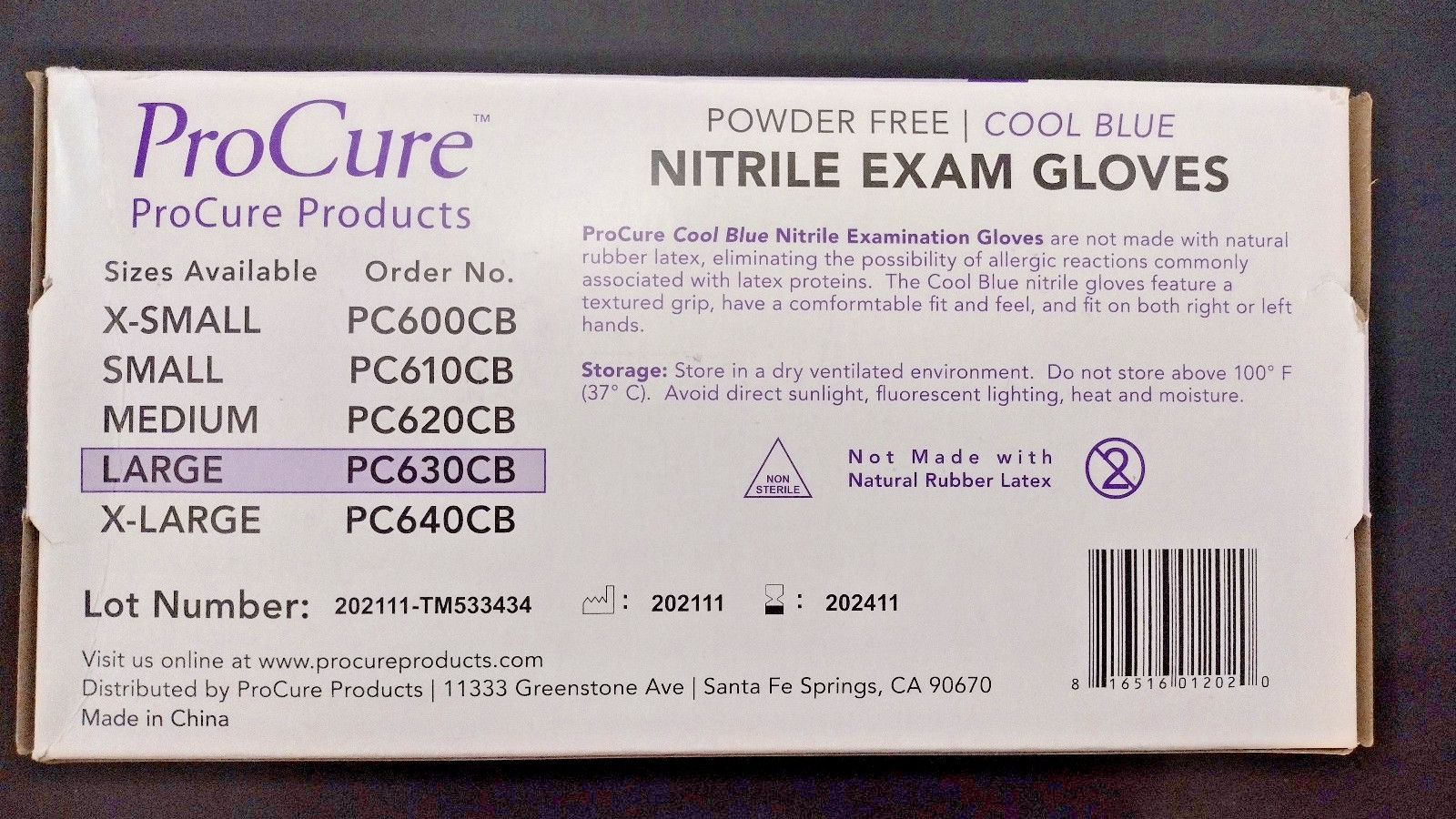 🔥ProCure Disposable Nitrile Exam Large Gloves Latex & Powder Free – 200 Gloves