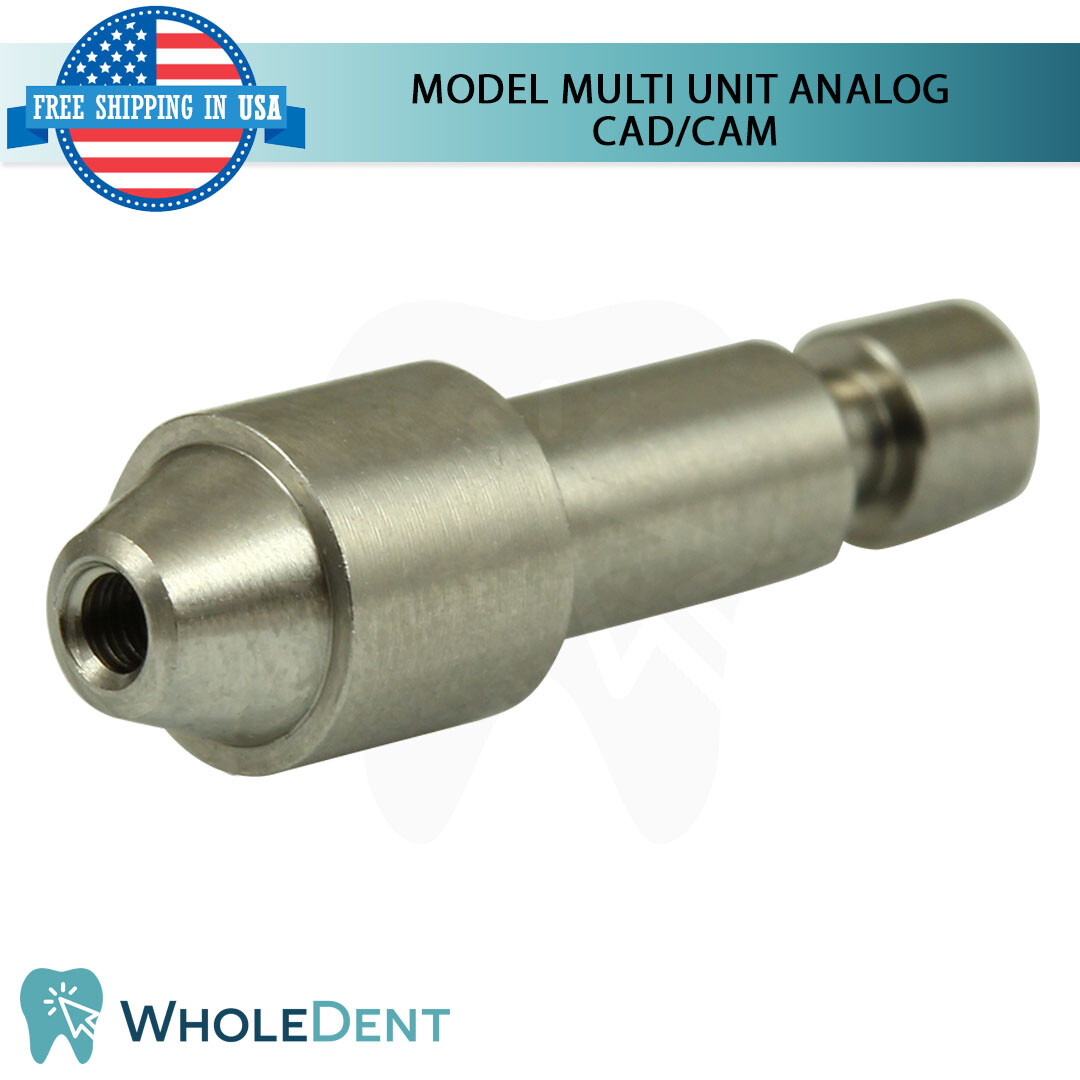 5x Dental 3D Analog Multi-Unit System 1.6mm CAD/CAM Stainless Steel